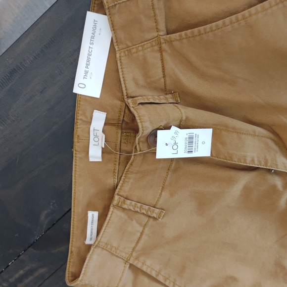 Loft The Perfect Straight Twill Pants - Picture 2 of 5